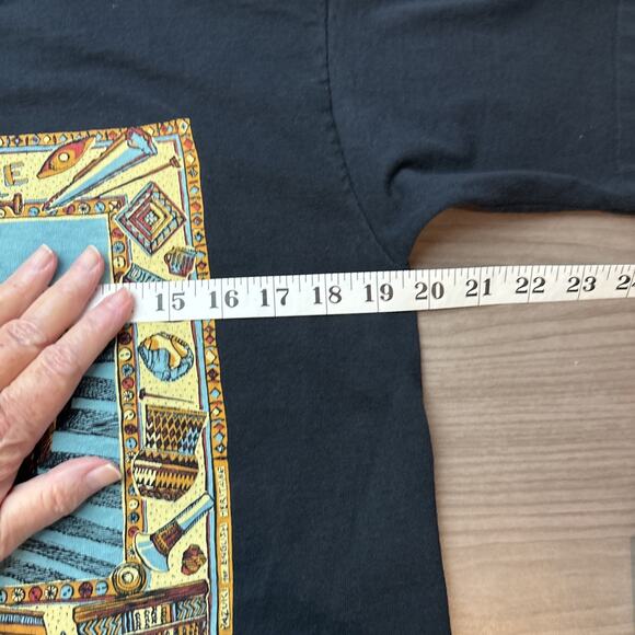 Stonehenge Artwork Vintage-1990’s Single Stitch-Black Souvenir T-Shirt Med - Picture 6 of 8